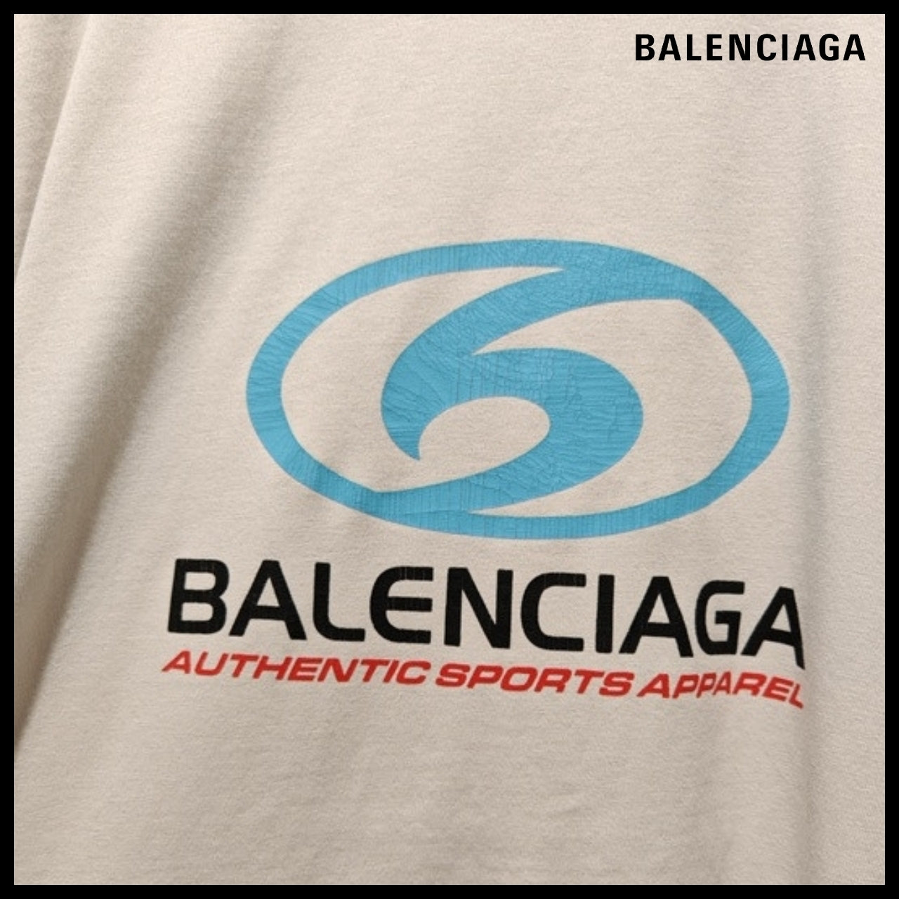 【BALENCIAGA】Surfer Logo Cotton T-Shirt Medium Fit White
