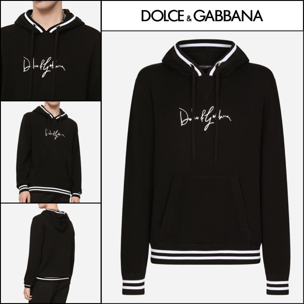 【Dolce & Gabbana】Wool Hoodie with Embroidery