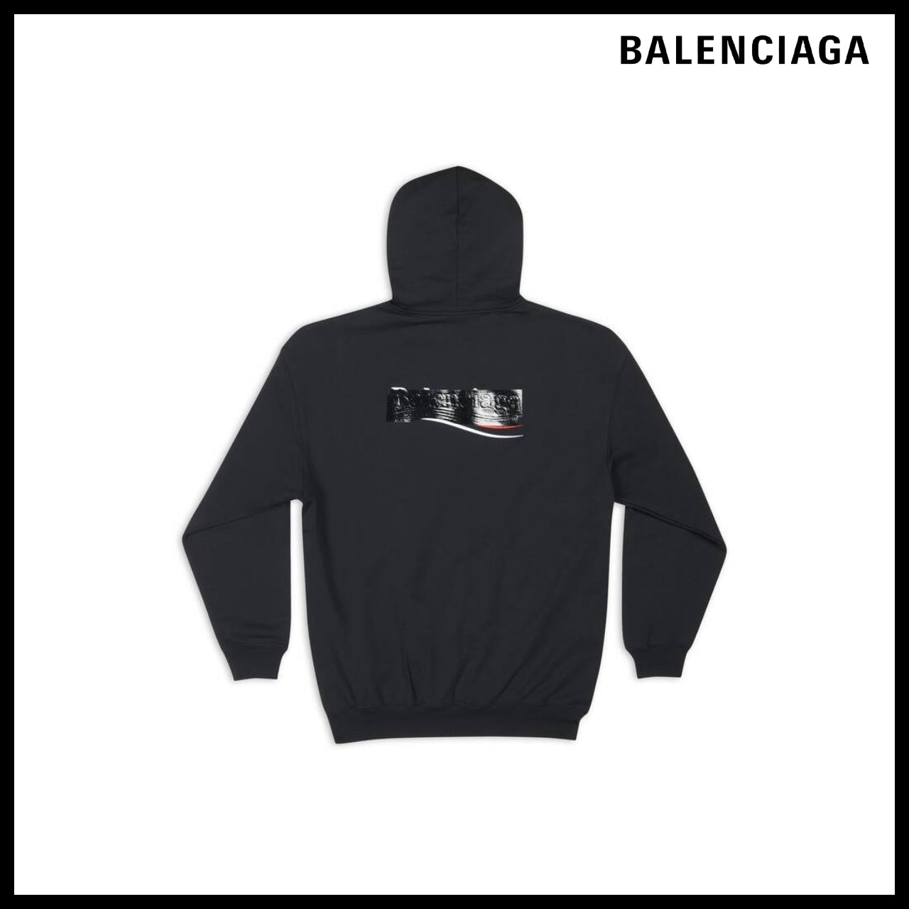 【BALENCIAGA】Black Gaffer Hoodie Medium Fit
