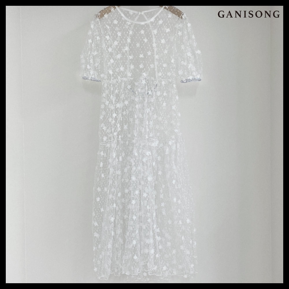 【GANISONG】Bridal Twinkle Fairy Dress White