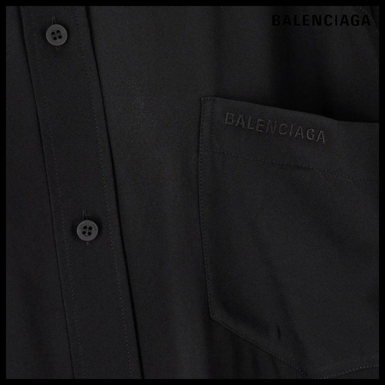 【BALENCIAGA】Sleeveless Knotted Shirt Black