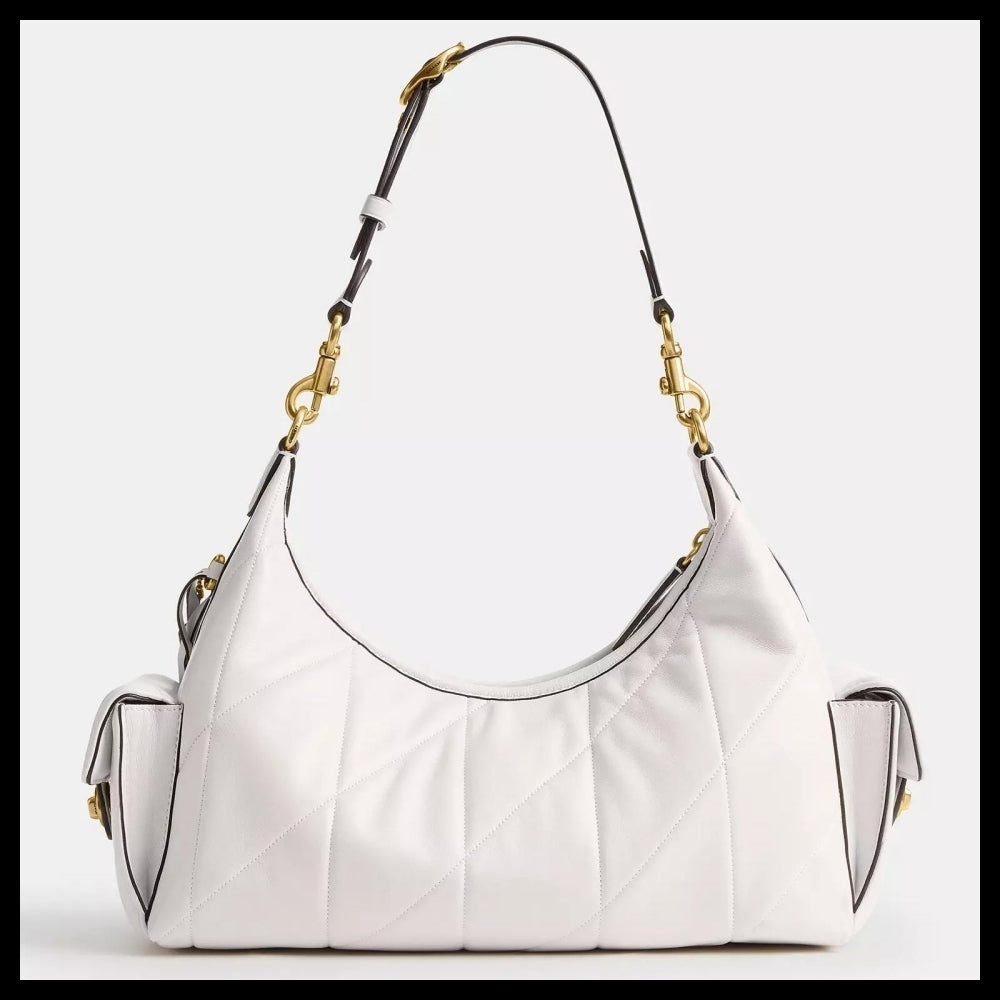 【Coach】Pocket Juliet Bag 30 With Quilting Chalk
