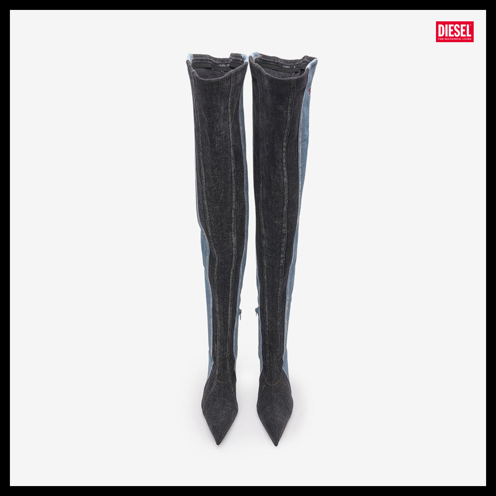 【DIESEL】Divinus Denim Long Boots Dark Blue