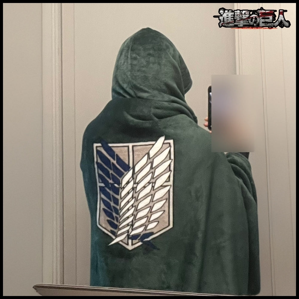 【Frank Burger x Attack on Titan】Blanket Cape Green