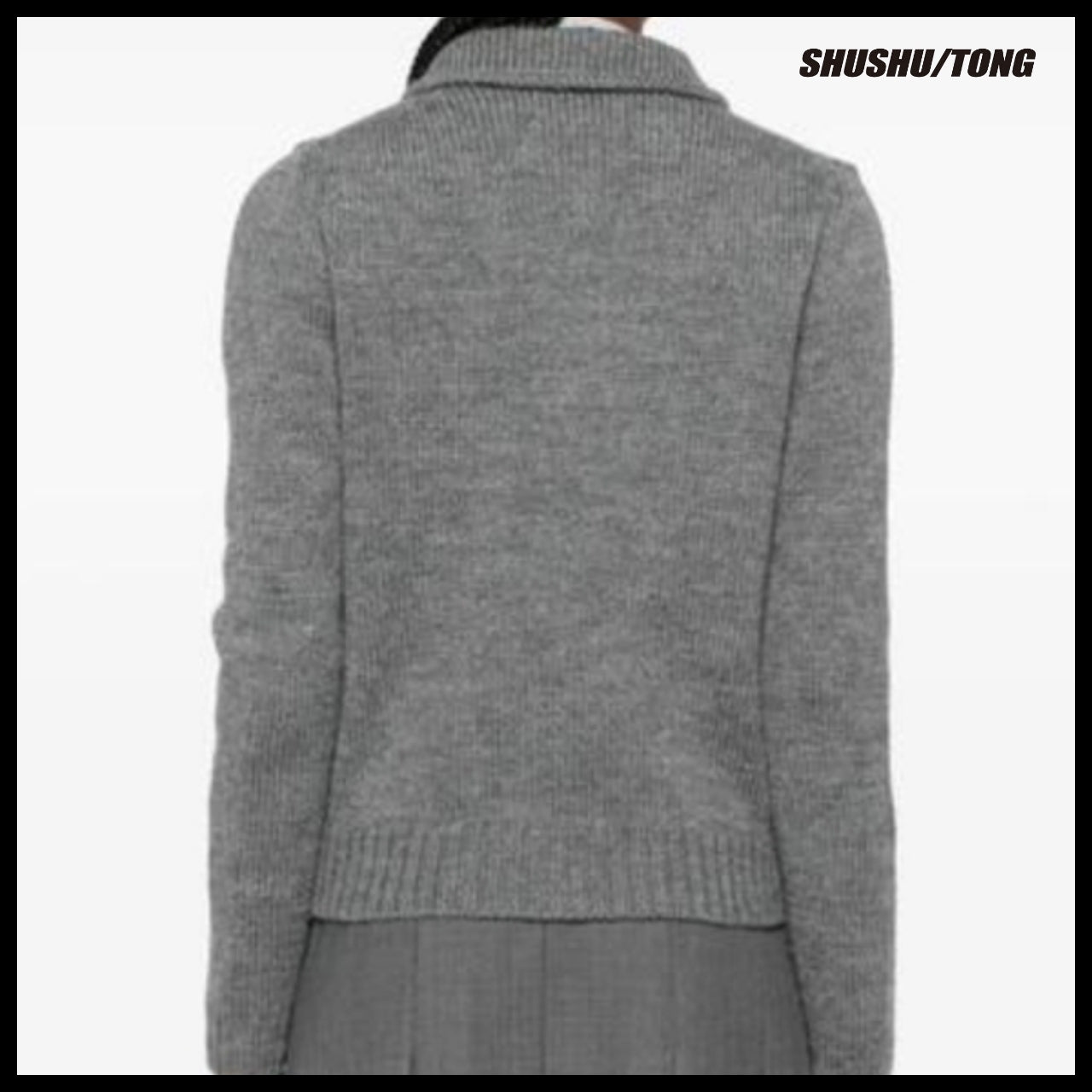 【SHUSHU TONG】Beaded Embellished Cardigan Gray