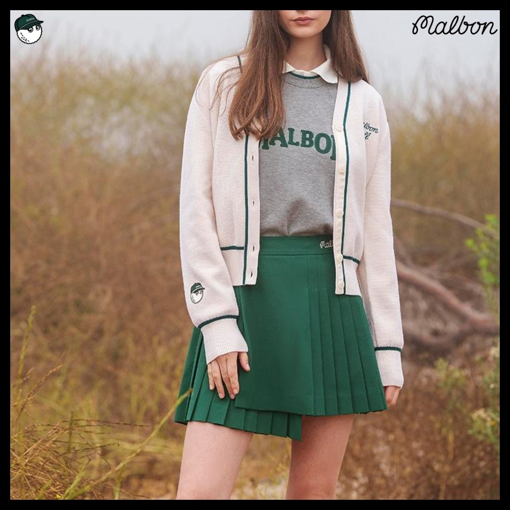 【Malbon Golf】Unbalanced Wrap Skirt WOMAN 3 Colors