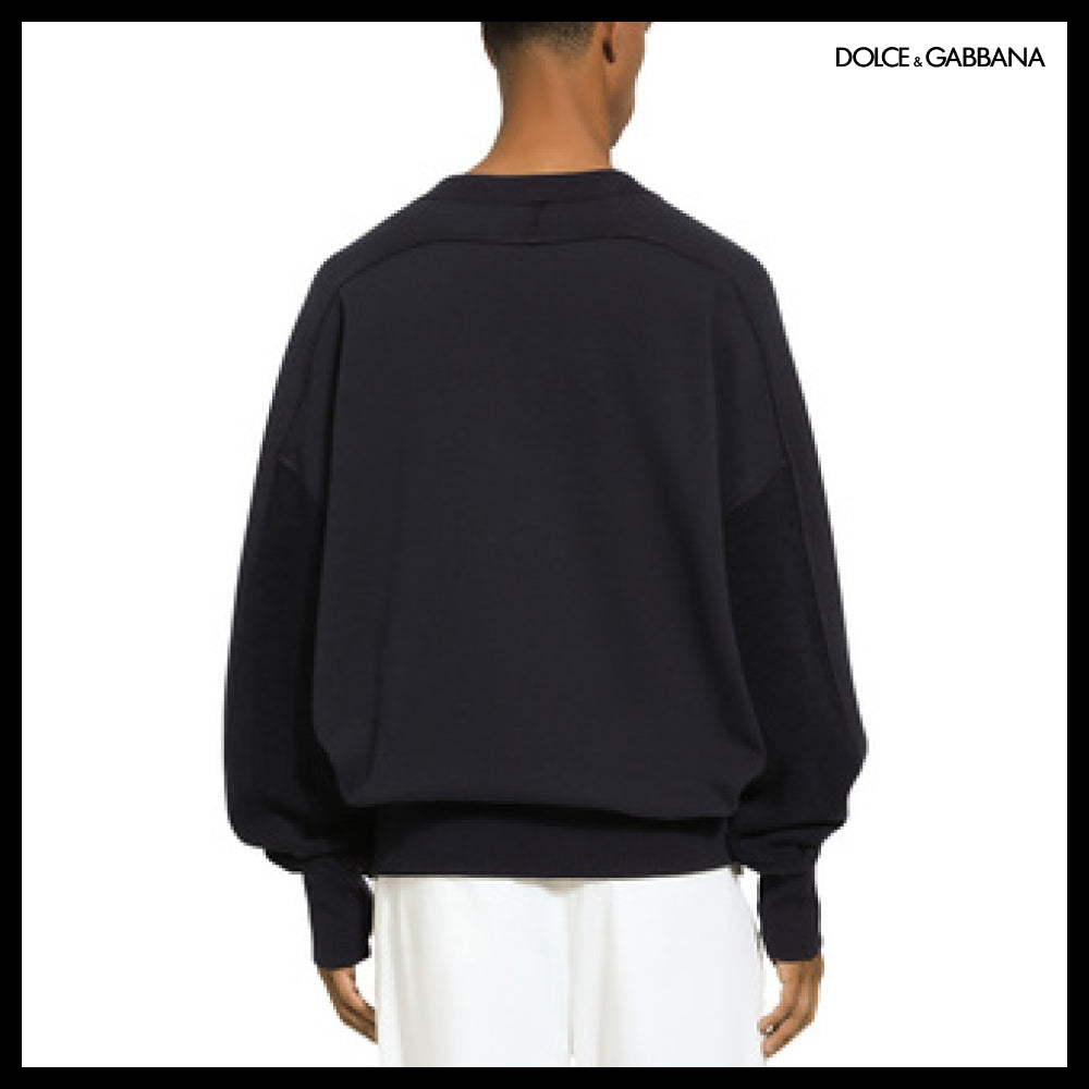【Dolce&Gabbana】JERSEY SWEATSHIRT 3D FLOCKED DG LOGO