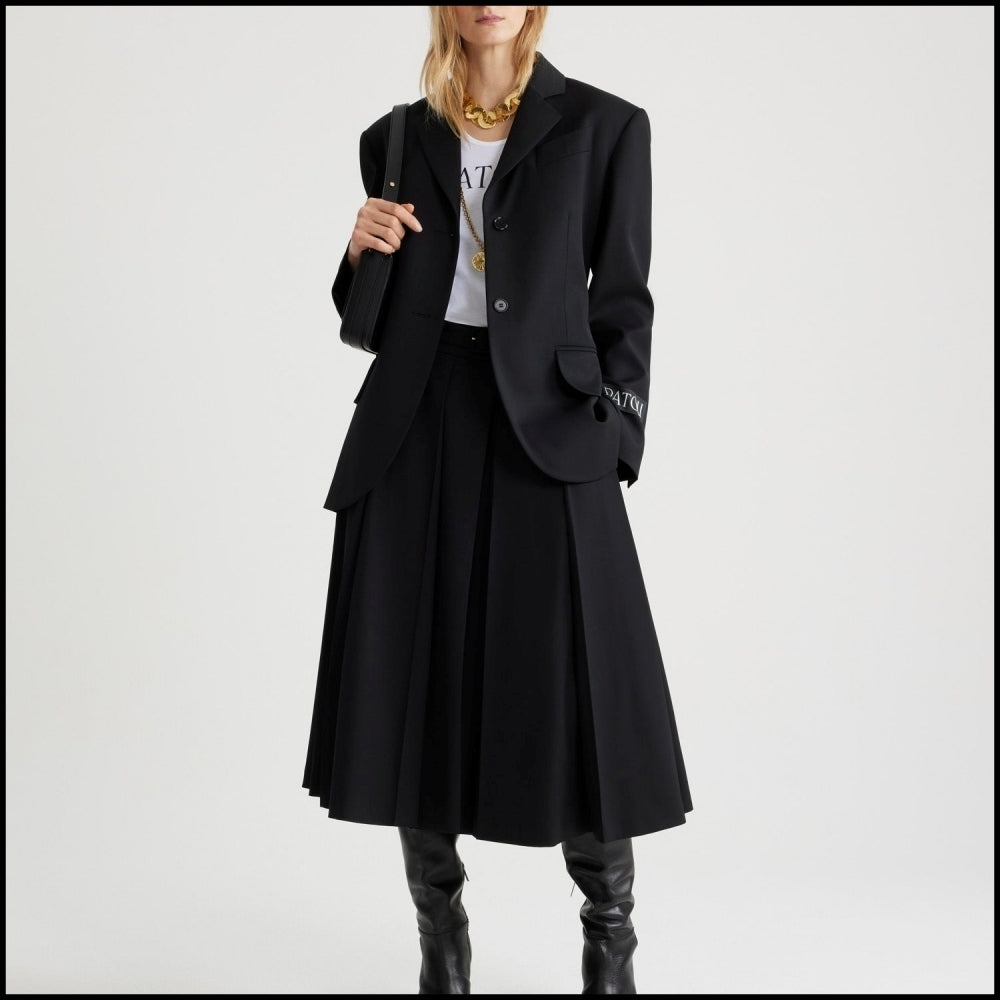 【PATOU】Technical Wool Belt Jacket
