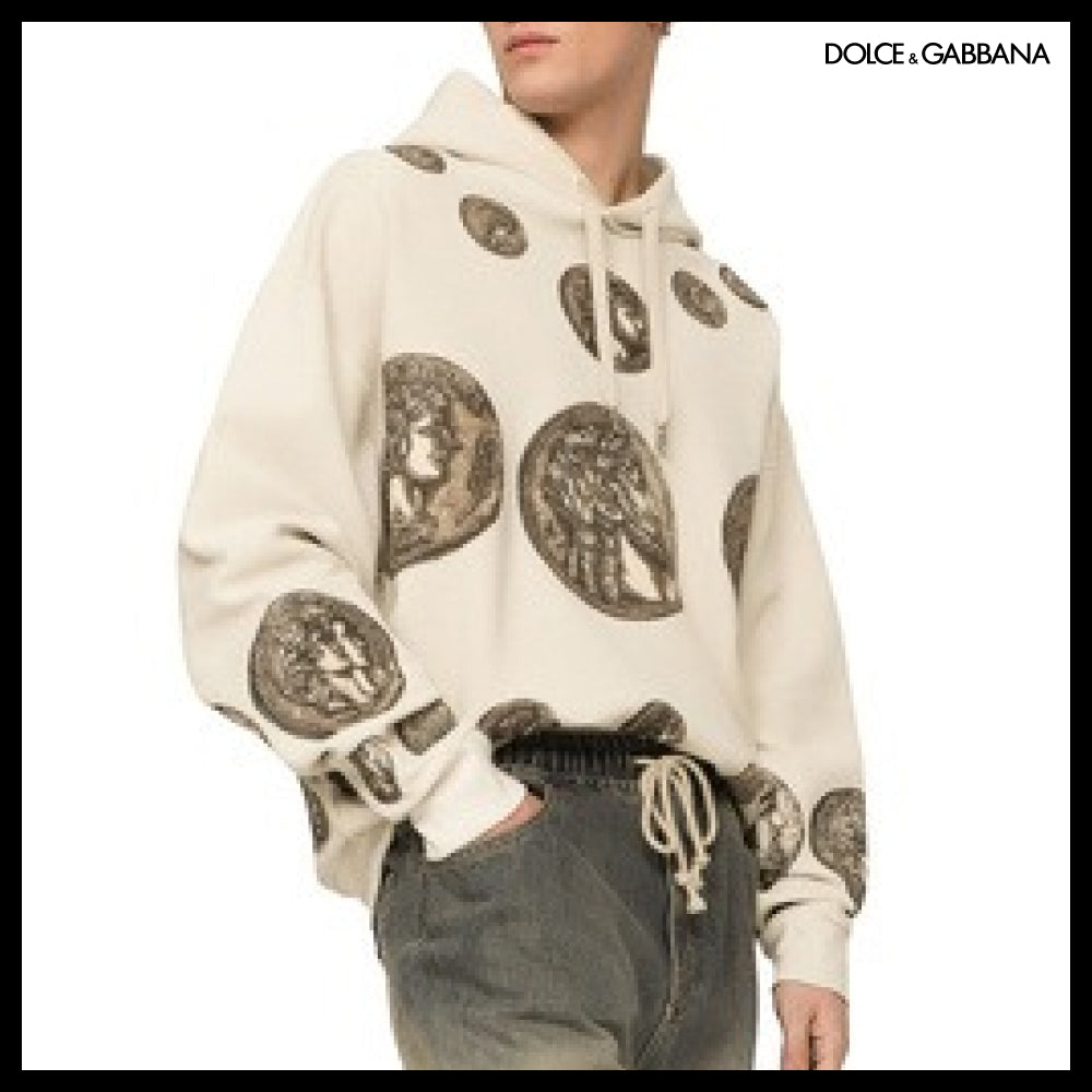 【Dolce & Gabbana】COIN PRINT INSIDE-OUT JERSEY HOODIE
