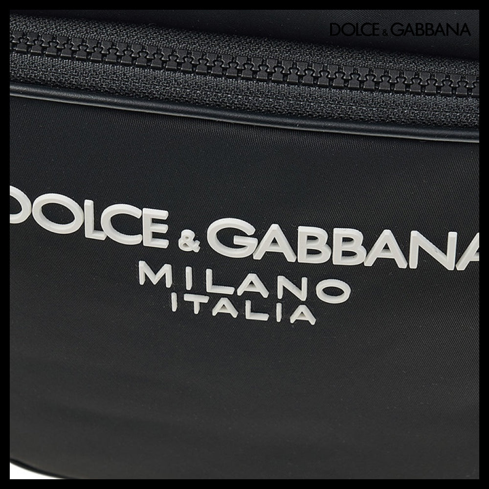 【DOLCE & GABBANA】Unisex Logo Print Crossbody Bag