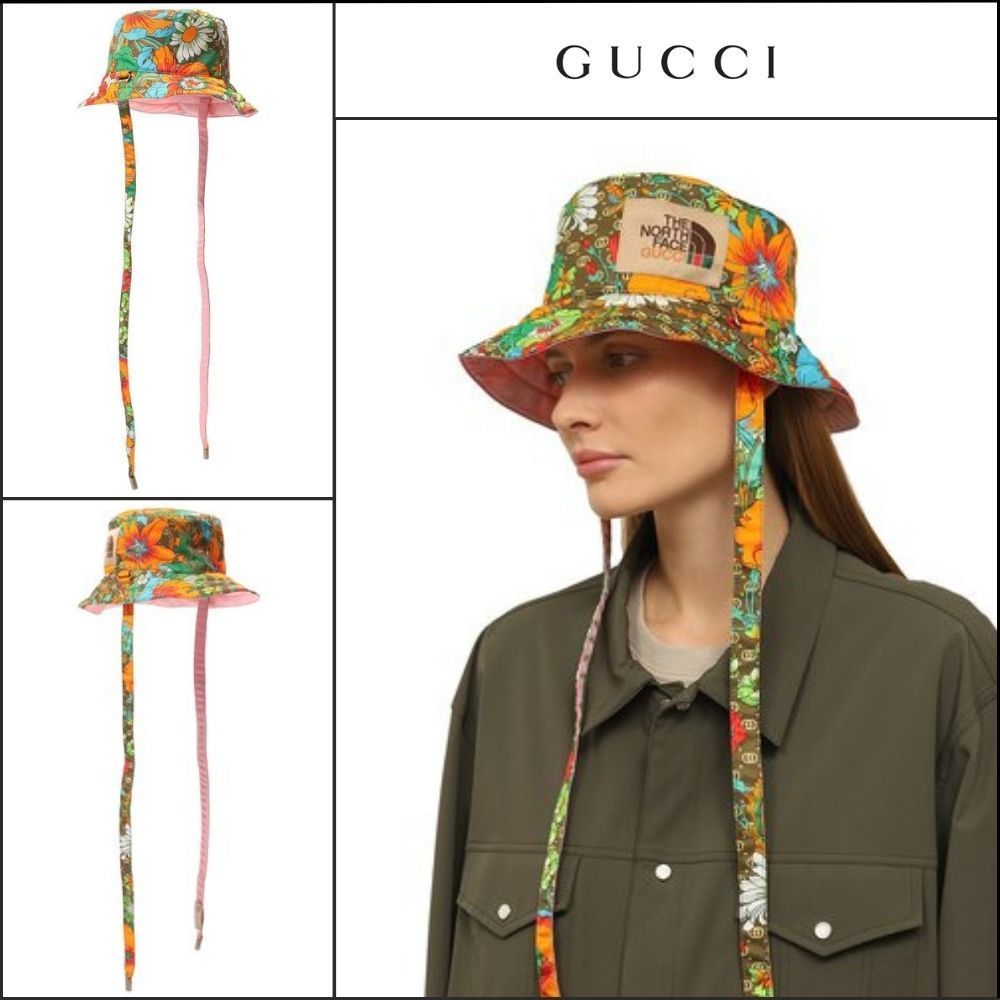 【GUCCI x THE NORTH FACE】 コラボ リバーシブル バケットハッ
