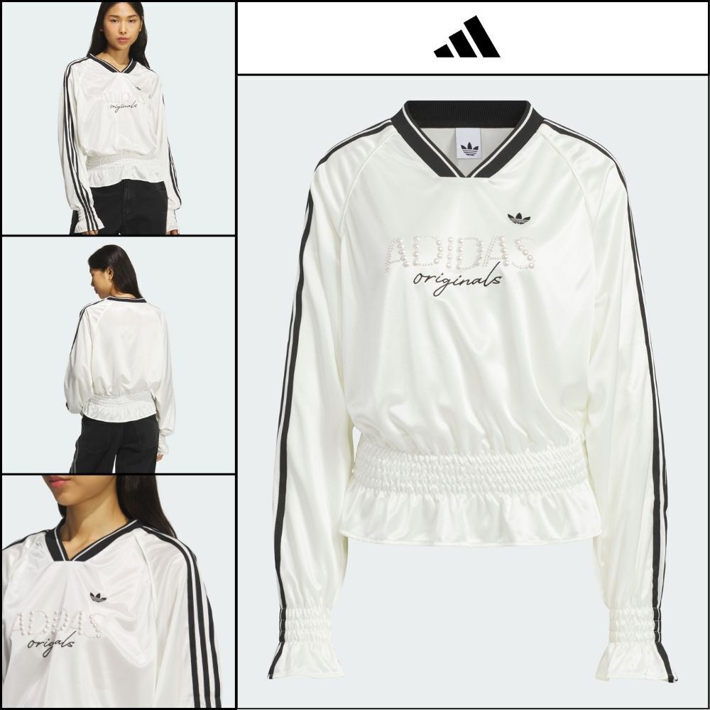 【ADIDAS】Smock Jersey Long Sleeve T-Shirt