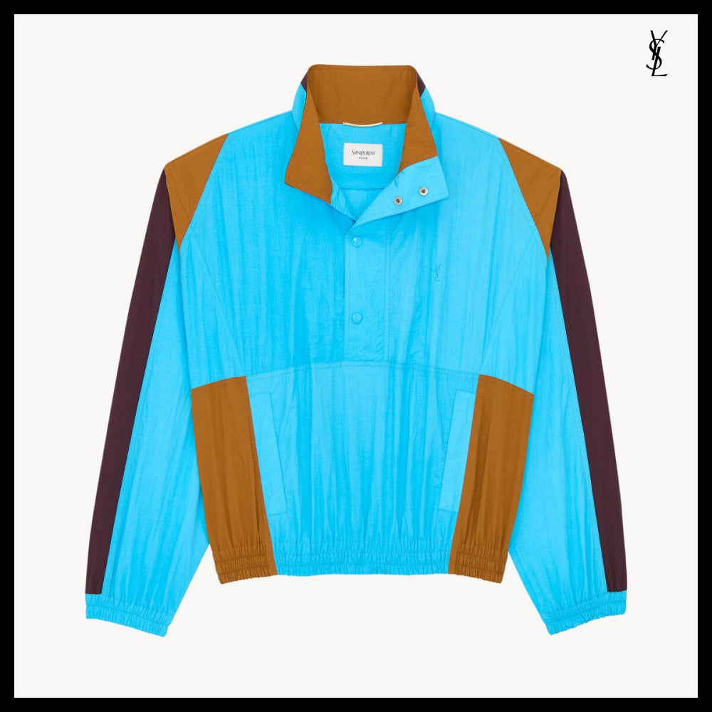 【Saint Laurent】Nylon Faille CASSANDRE Windbreaker