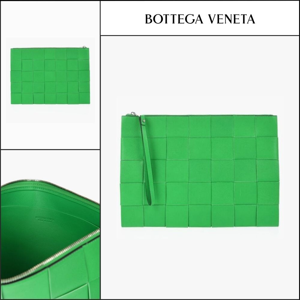 【BOTTEGA VENETA】Green Clutch Bag
