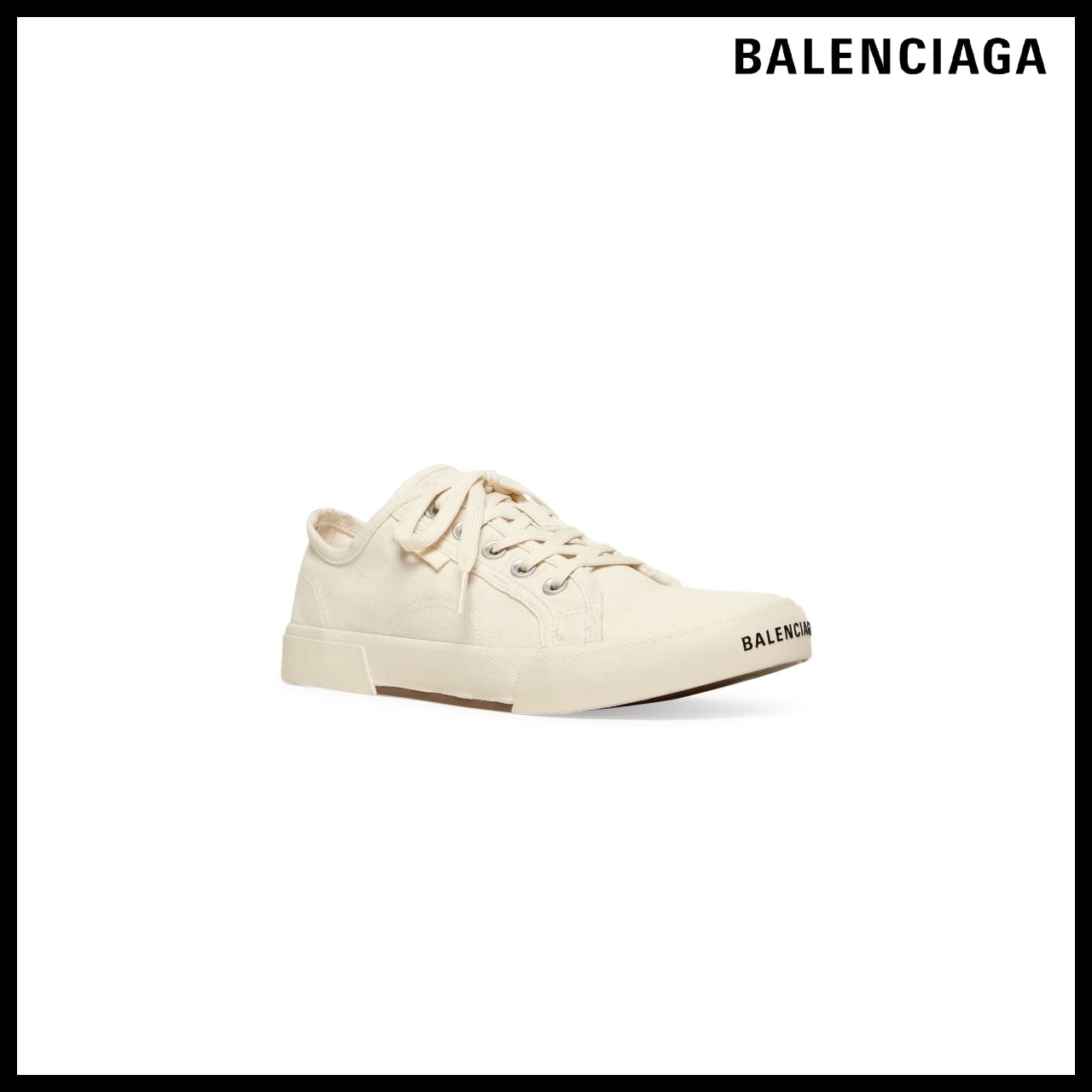 【BALENCIAGA】Paris Low Top Sneaker White Destroyed White