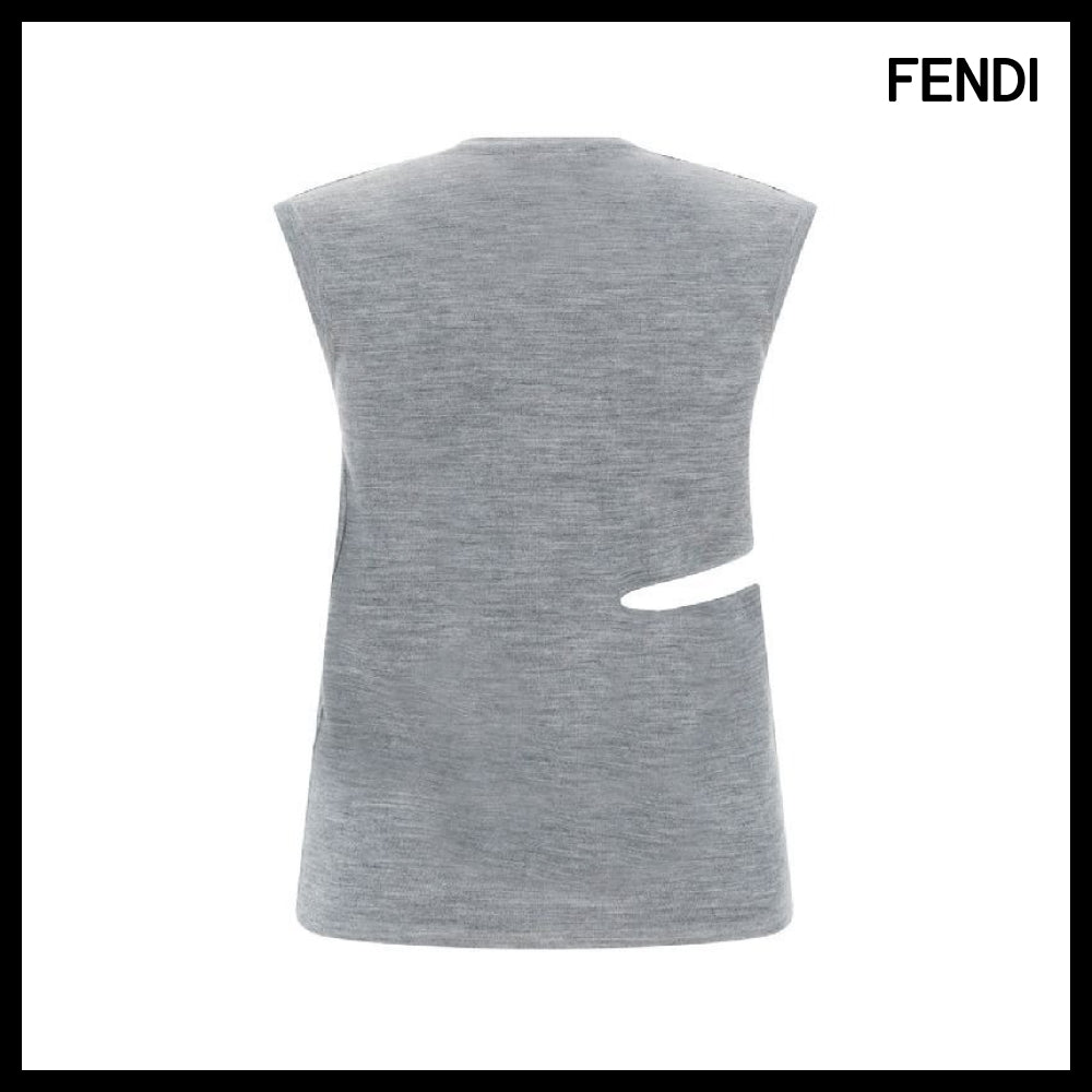 【FENDI】FF Reversible Cut-Out Wool Tank Top