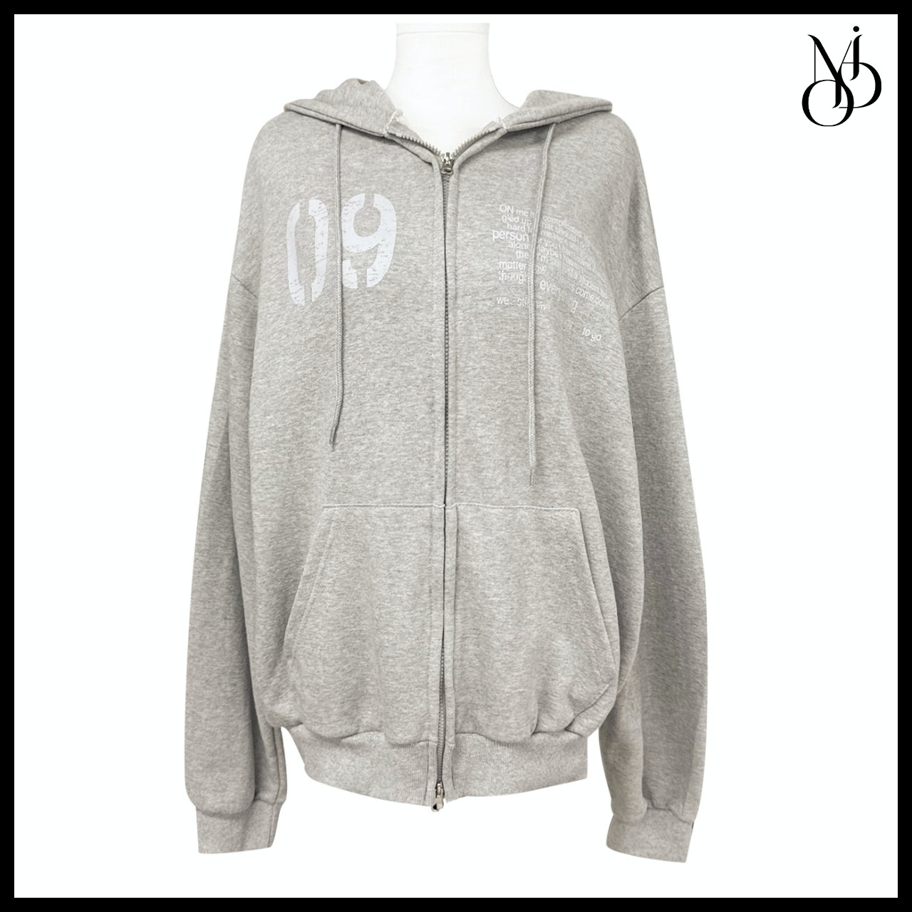 【MODIMOOD】Older Lettering Hoodie Zip-Up 3 Colors