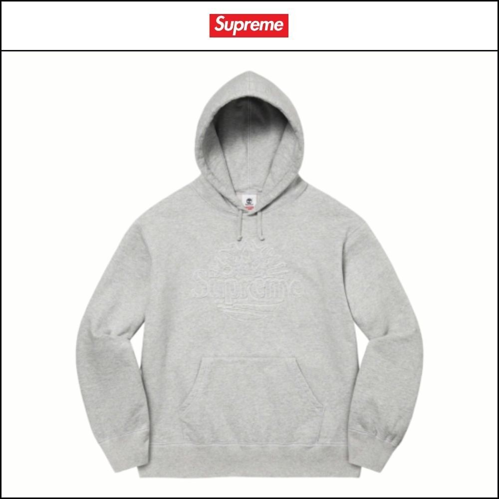 【100%正規品保証 Supreme×Timberland】パーカー ヘザーグレー