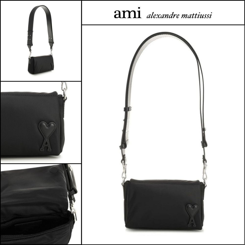 【ami】Black Crossbody Bag