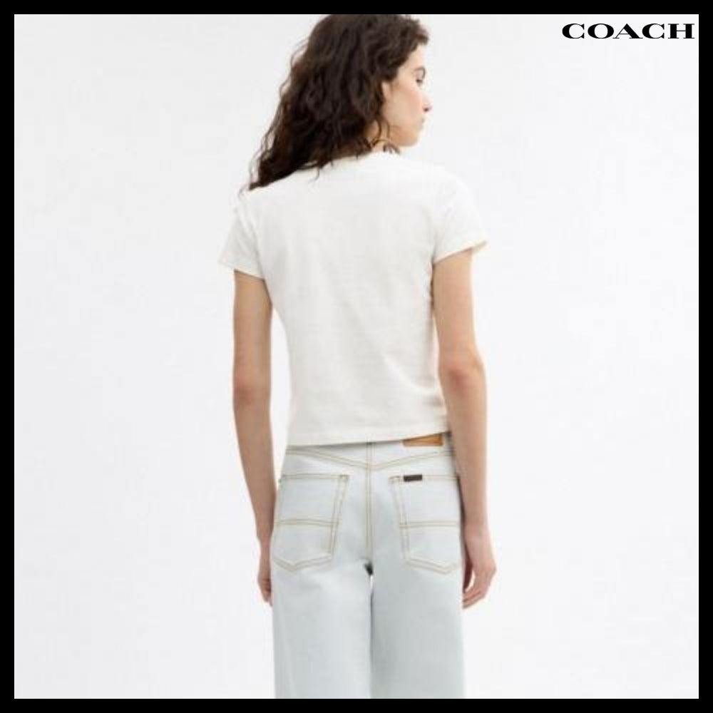【Coach】Lexi Tenth Birthday 90 S Fit T Shirt In Organic