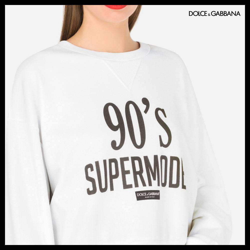 【Dolce&Gabbana】JERSEY SWEATSHIRT 90S SUPERMODEL PRINT