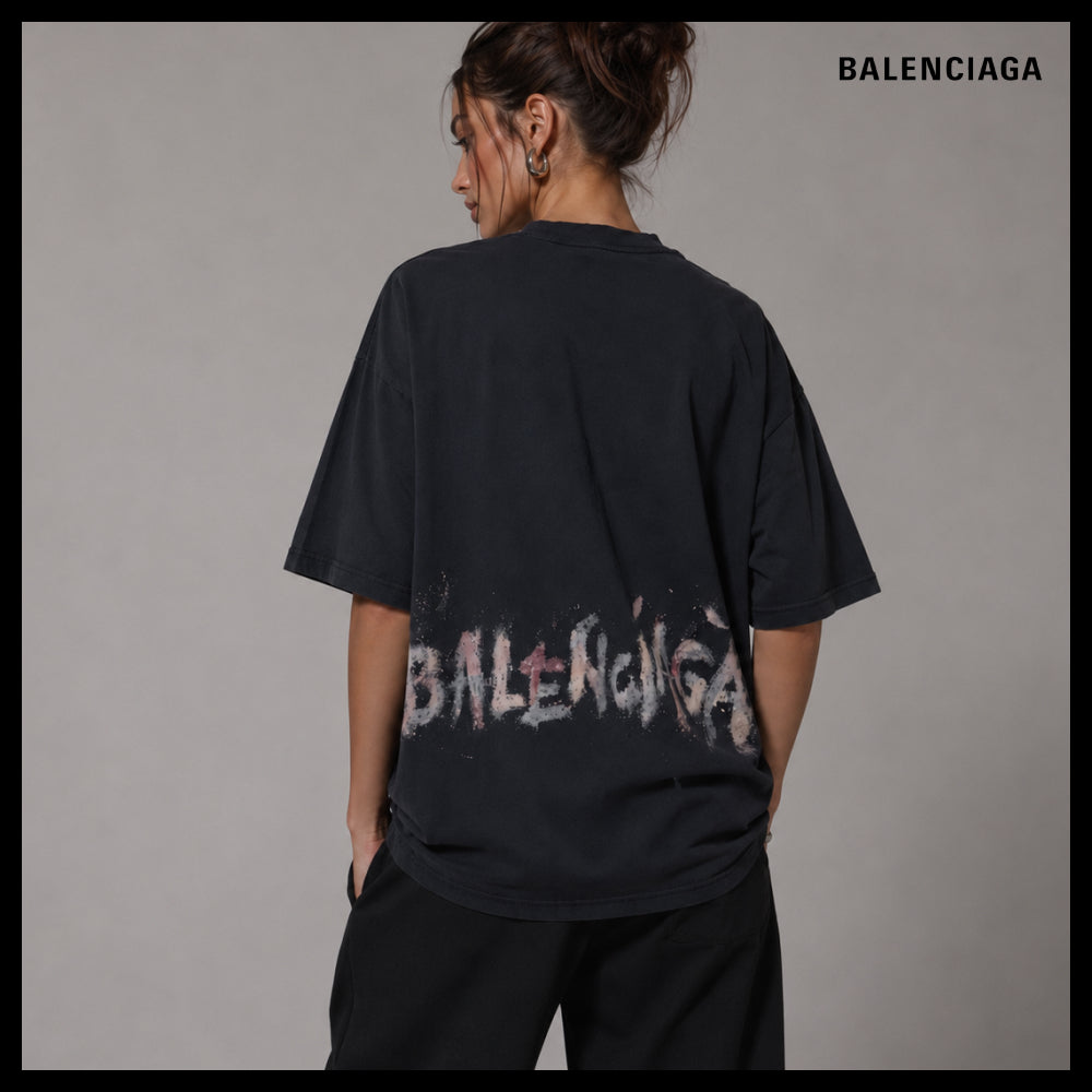 【BALENCIAGA】Balenciaga Nail Polish T-Shirt Medium Fit