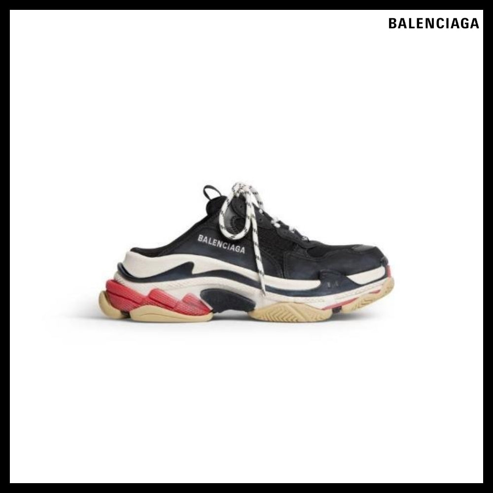 【BALENCIAGA】Triple S Mule Black