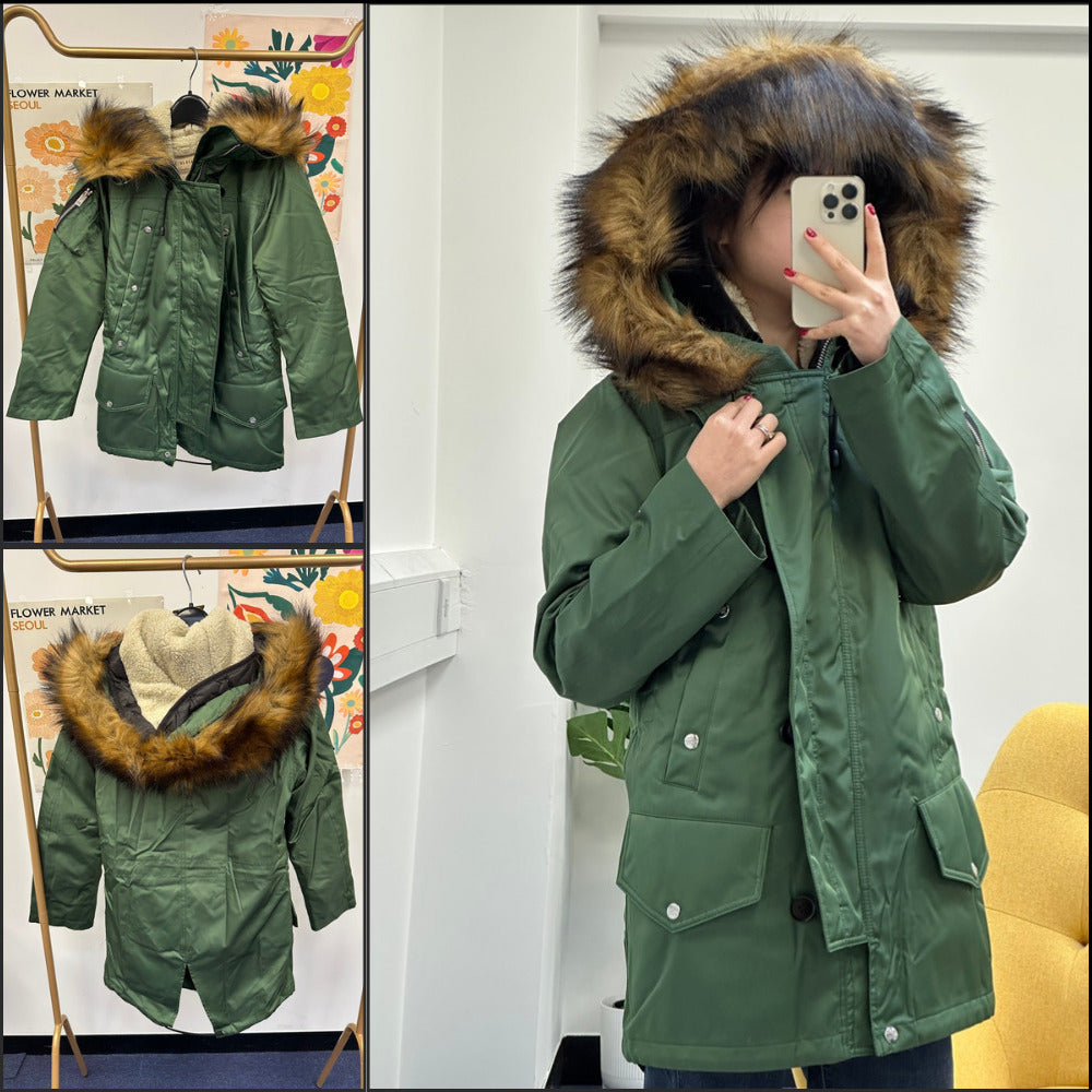 【Burberry】LANFAIR Detachable Fur Hood Nylon Padded Jumper