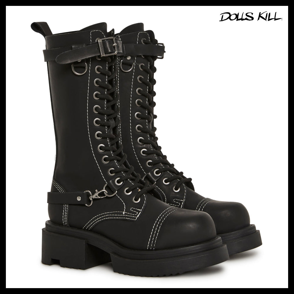 ◆DOLLS KILL◆DARKER WAVS Signal Combat Boots