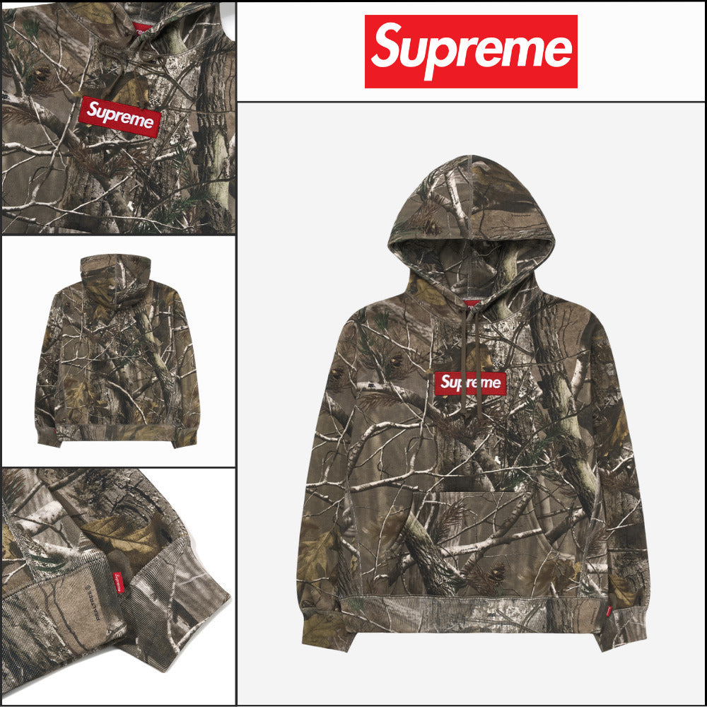 【100%正規品保証 Supreme】Box Logo パーカー リアルツリーカモ