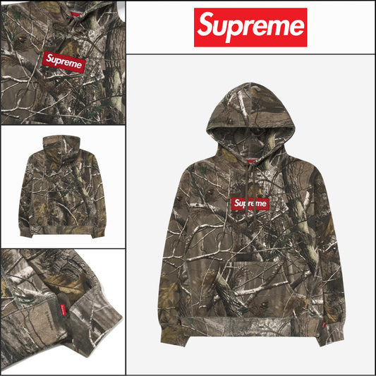 【100%正規品保証 Supreme】Box Logo パーカー リアルツリーカモ