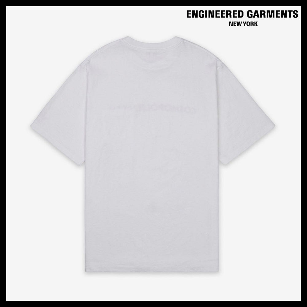 ◆Engineered Garments◆ プリント クロス クルーネック Tシャツ