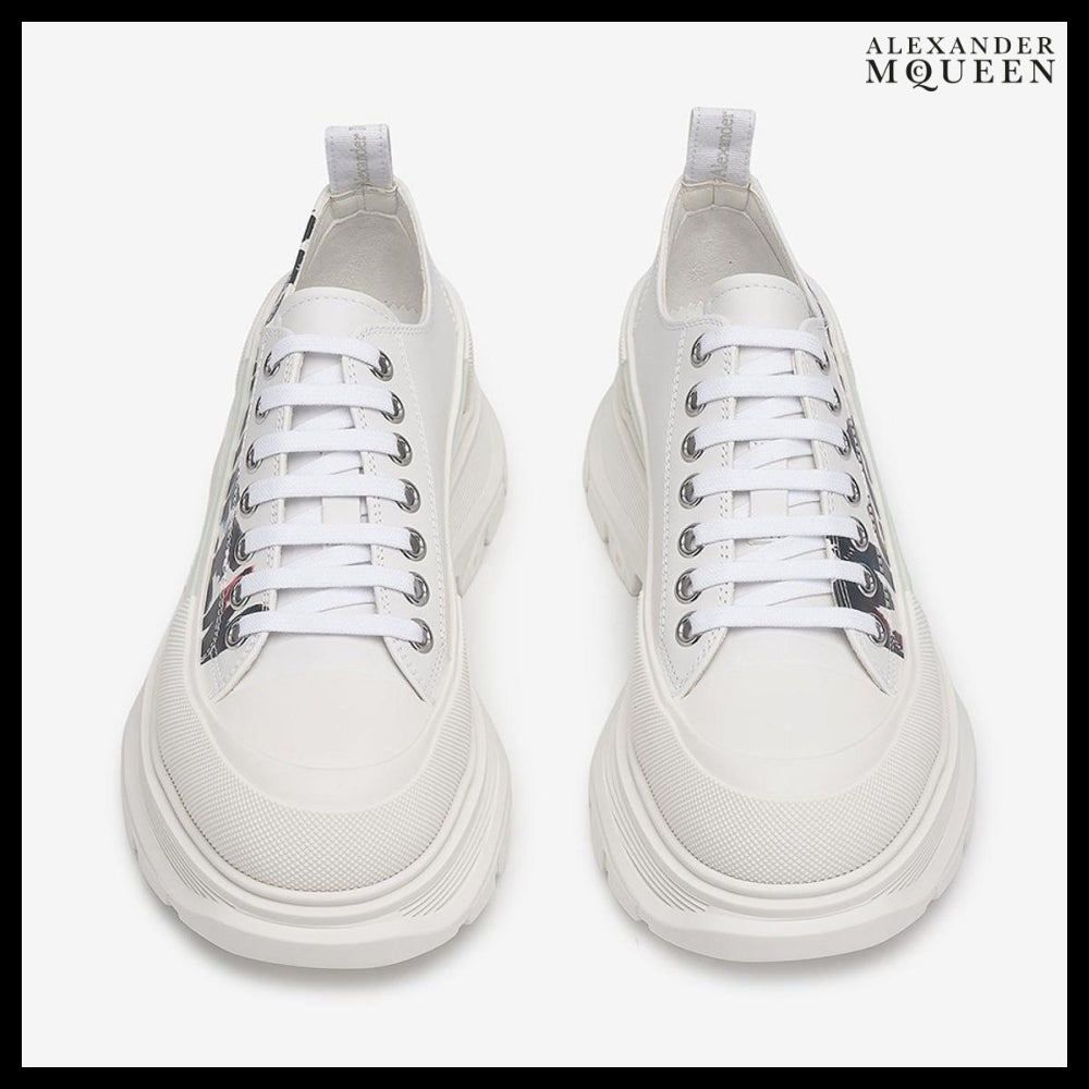 【Alexander Mcqueen】Graffiti Tread Slick Sneakers 711108