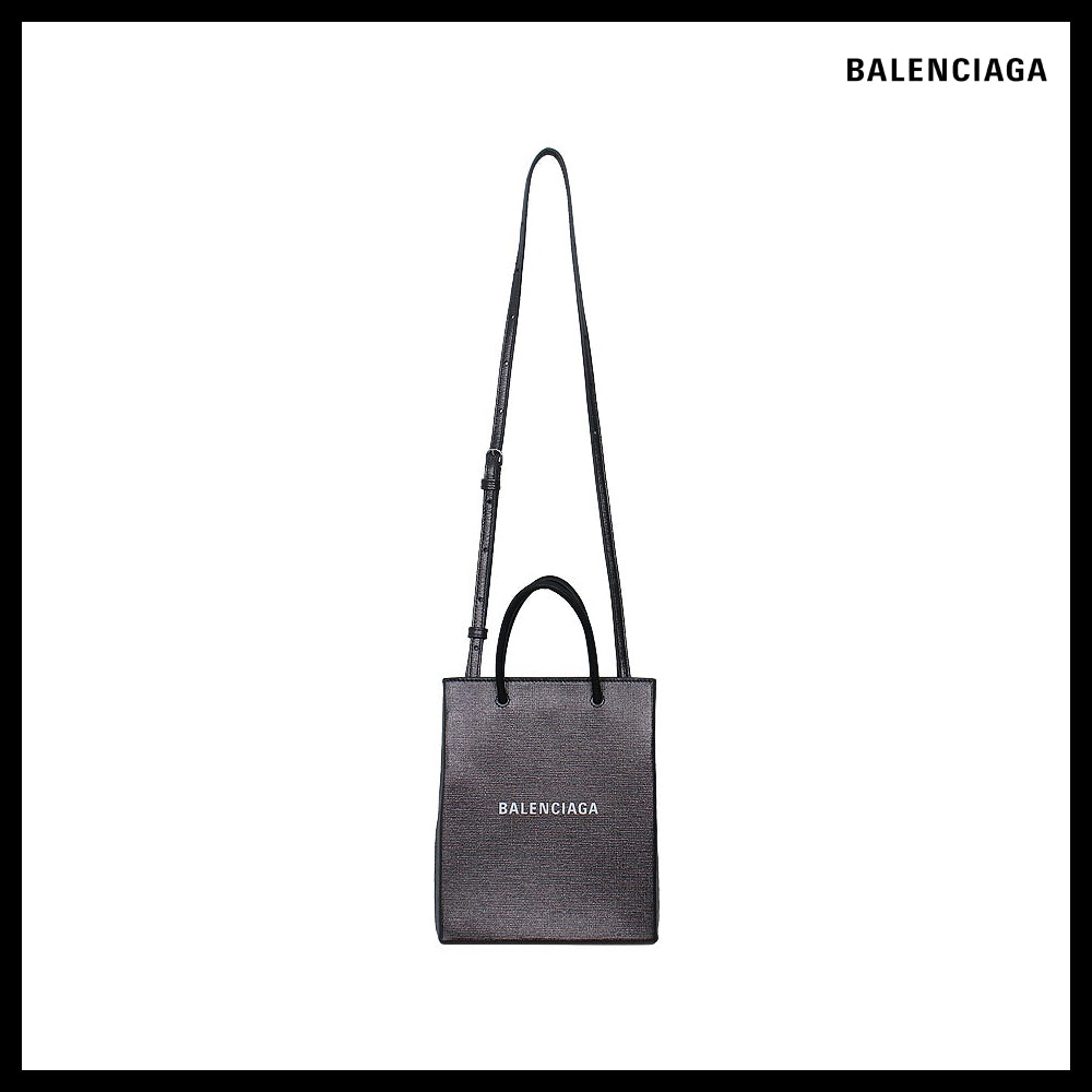 【BALENCIAGA】Shopping Phone Holder Enlarged Balenciaga Grey