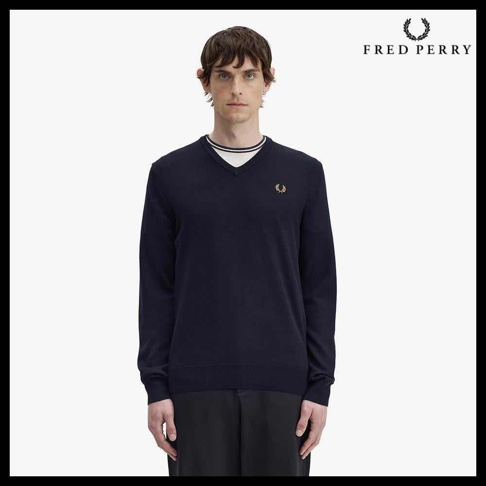 ◆FRED PERRY◆ Vネックニット V Neck Knit クラシック