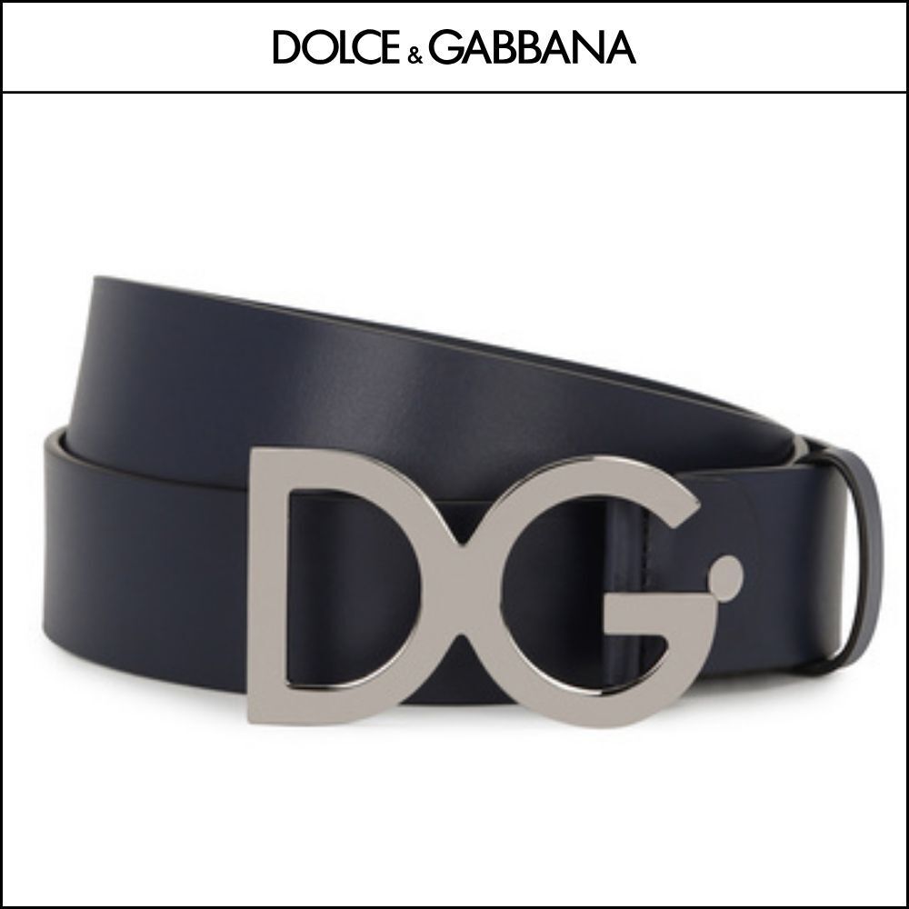 【Dolce & Gabbana】SMOOTH LEATHER BELT DG BUCKLE