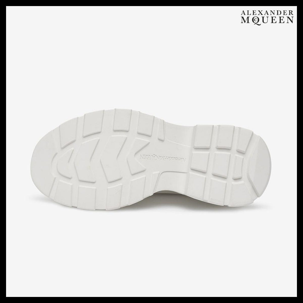 【Alexander Mcqueen】Tread Slick Lace-Up Sneakers White