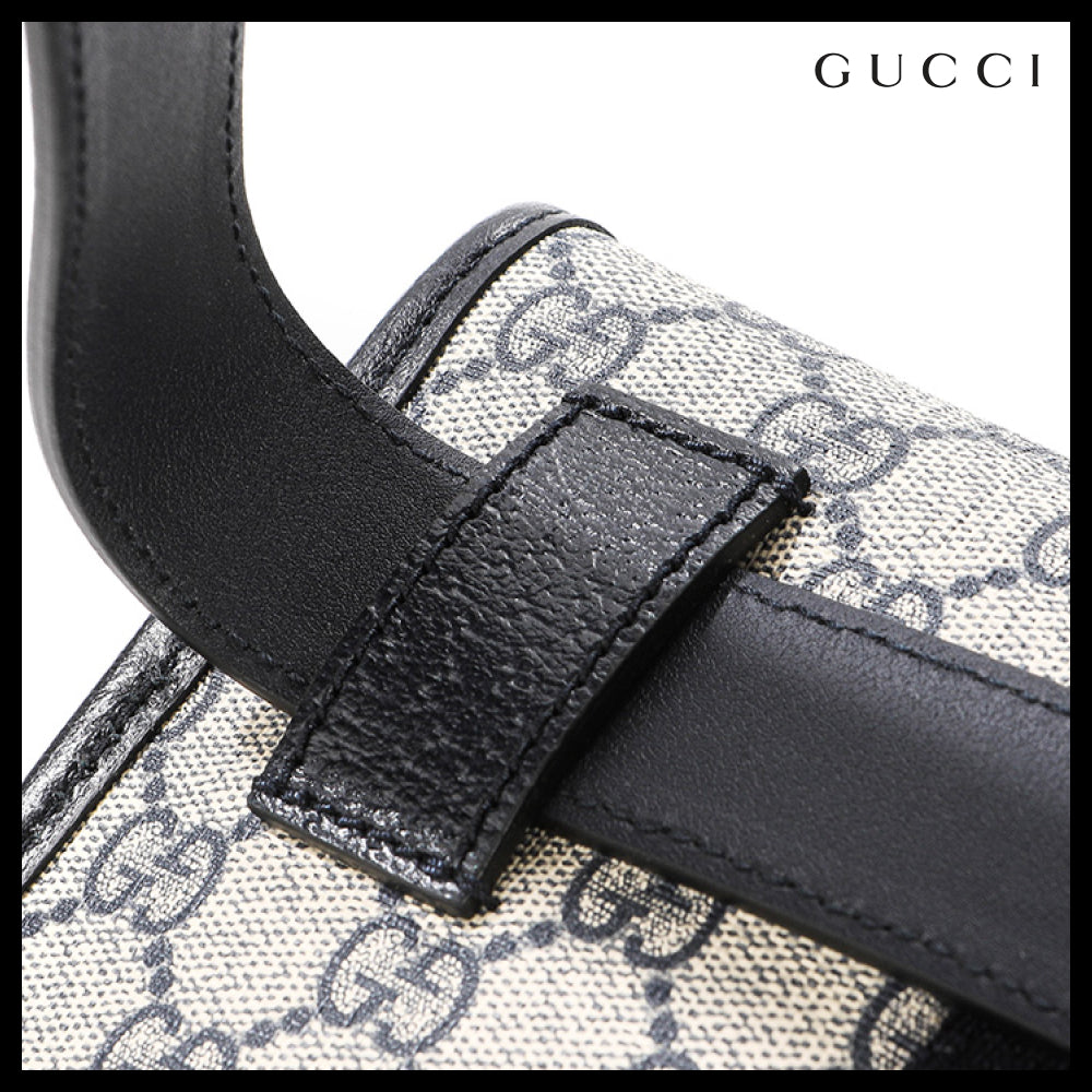 【GUCCI 】Ophidia GG Supreme Canvas Leather Belt Bag BEIGE
