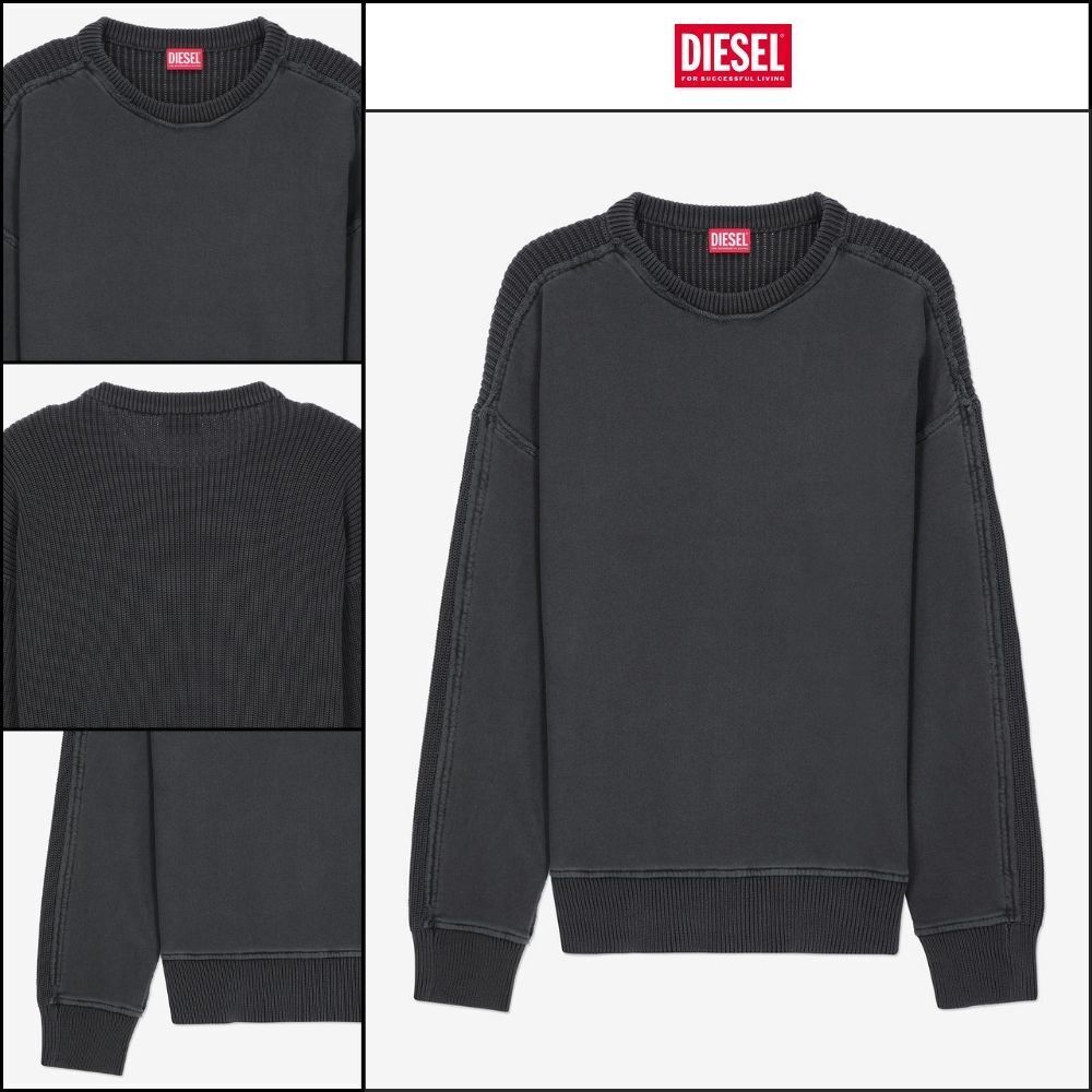 【DIESEL】K Oberto Round Sweatshirt Grey