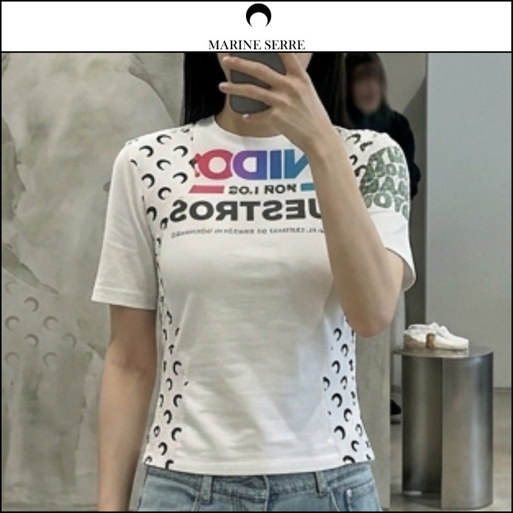 ◆MARINE SERRE◆25 Regenerated Graphic T-Shirt