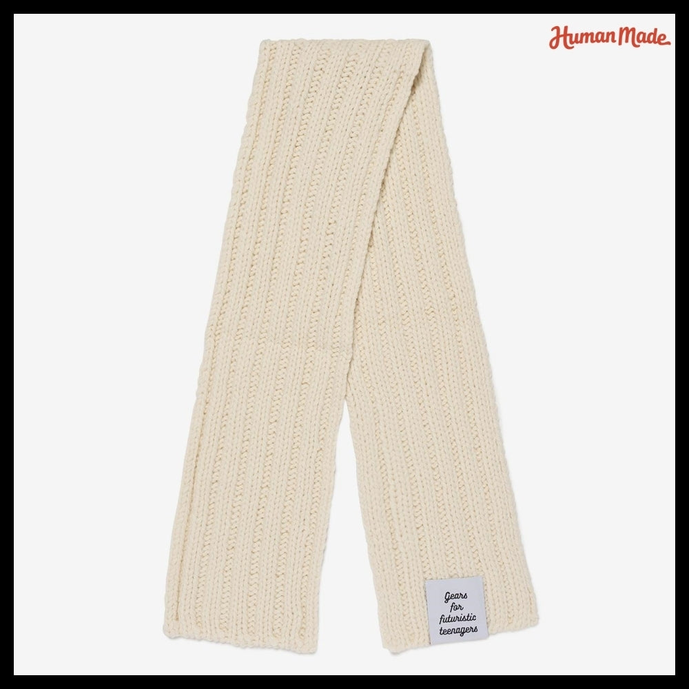 【HUMAN MADE】Hand-Knit Muffler White
