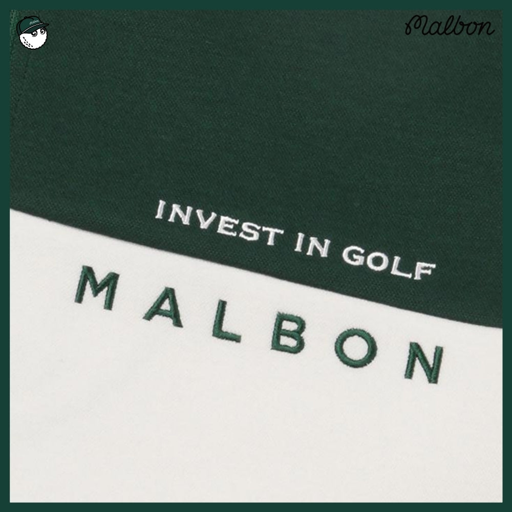 【MALBON GOLF】 AIRLY COLORED ZIP-UP MTM T-SHIRT MAN 3COLORS