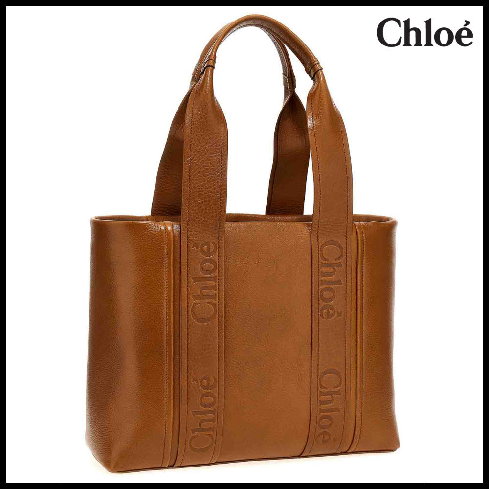 【Chloe】Woody Medium Tote Bag Clay Brown