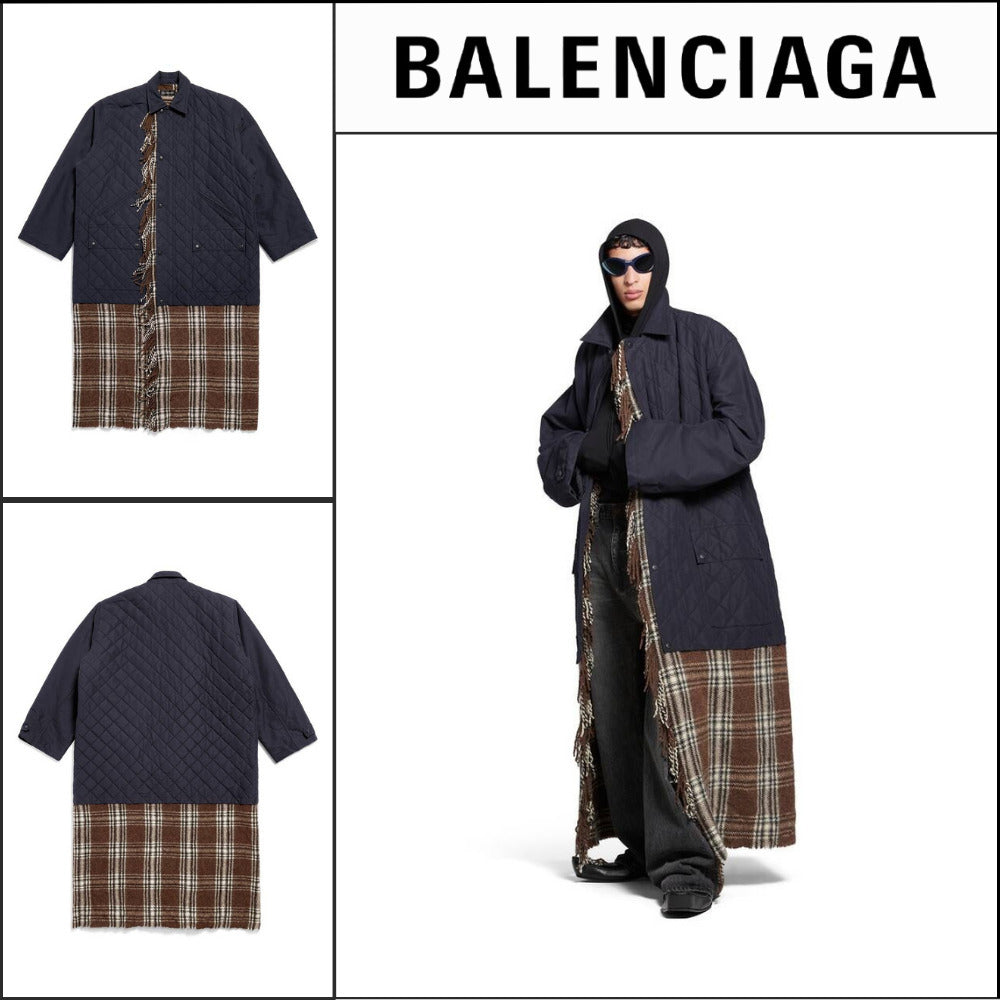 【BALENCIAGA】Layered Parka Dark Blue