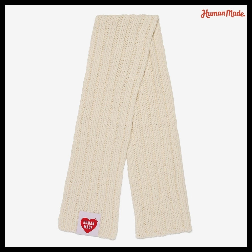 【HUMAN MADE】Hand-Knit Muffler White