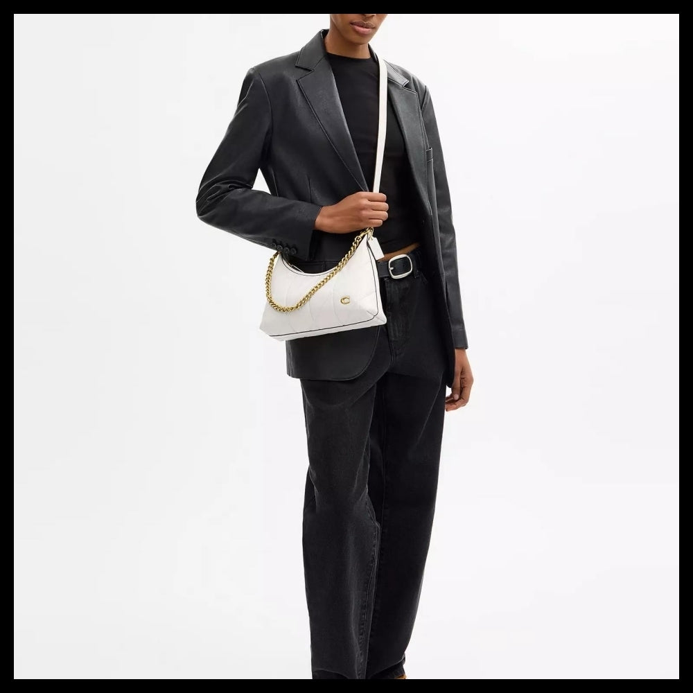 【Coach】Juliet Shoulder Bag 25 With Quilting Chalk