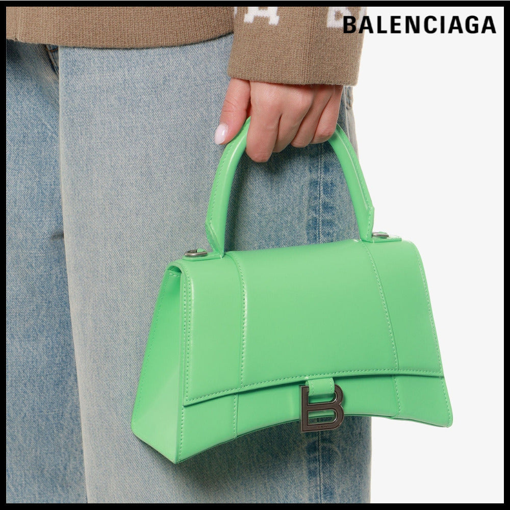【BALENCIAGA】Hourglass Small Handbag in Green