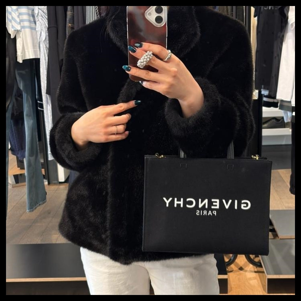 【GIVENCHY】Canvas Small Tote Bag Black