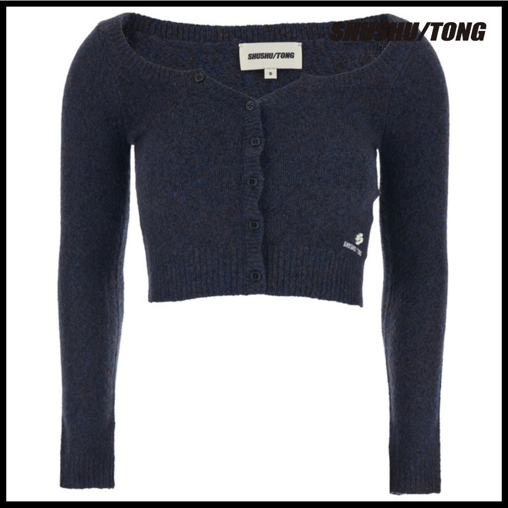 【SHUSHU TONG】Cropped Navy Cardigan