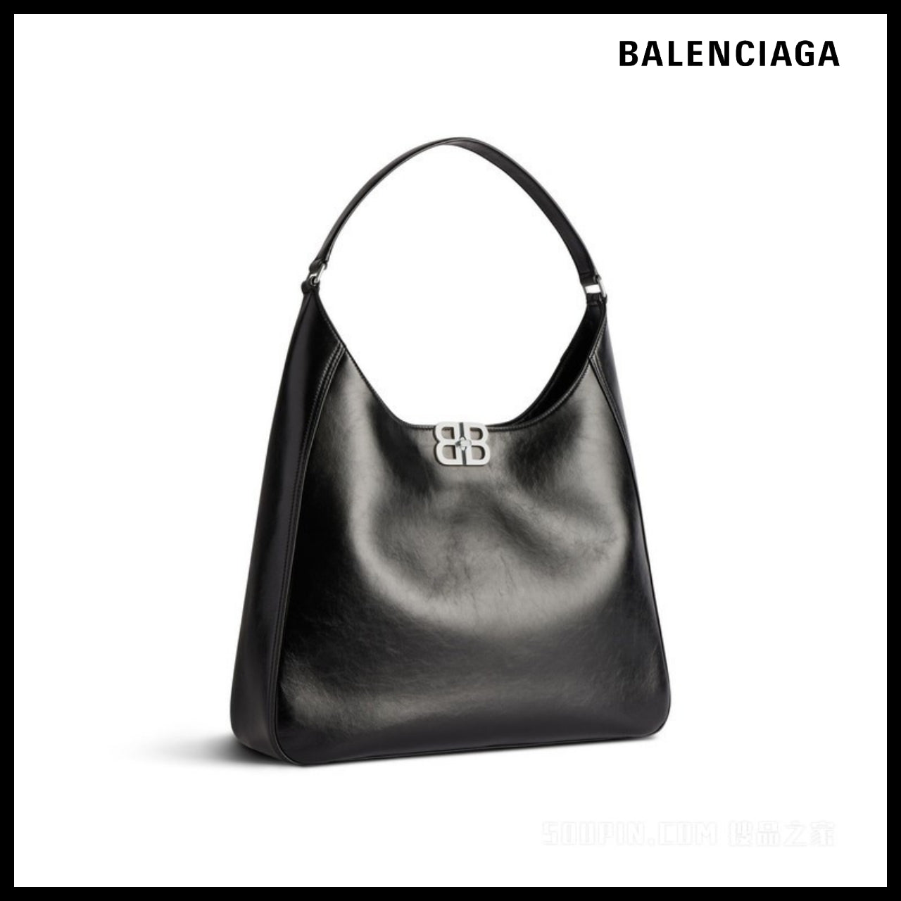 【BALENCIAGA】BB Soft Medium Hobo Bag Black